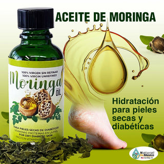 Moringa Aceite Virgen Seed Organic Oil Piel Radiante, Piel Hidratada Diabeticos