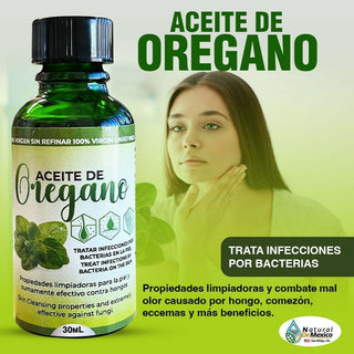 Aceite de Oregano para Hongos, 100% Oil Oregano Sin refinar 30ml. Píe de Atleta