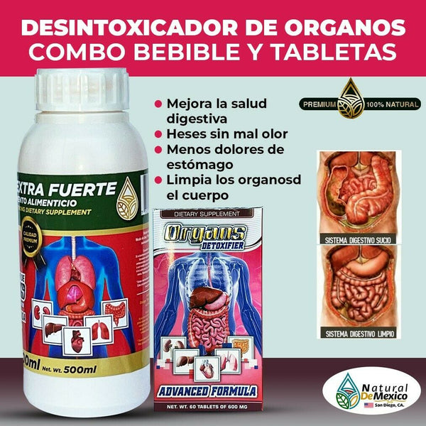 Organ Detoxifier Drinkable and Cleansing Tablets Colon, Liver, Kidneys