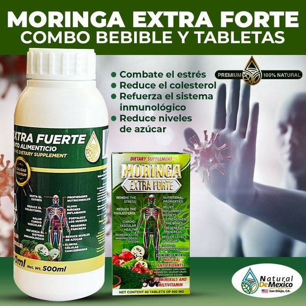 Moringa Extra Forte Drinkable Combo and Olifera Energy & Immune Booster Tablets