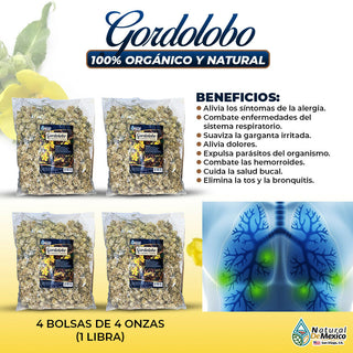 Gordolobo Mullein Leaf Ayuda con problemas respiratorios 1 Lb (4 de 4 oz)-453g.