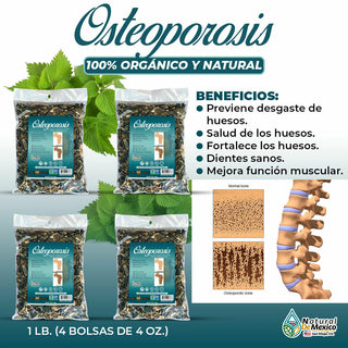 Osteoporosis Herbal/Tea 1 Lb-227g. (4/4 oz.) Reconstruye Huesos, Bone Health