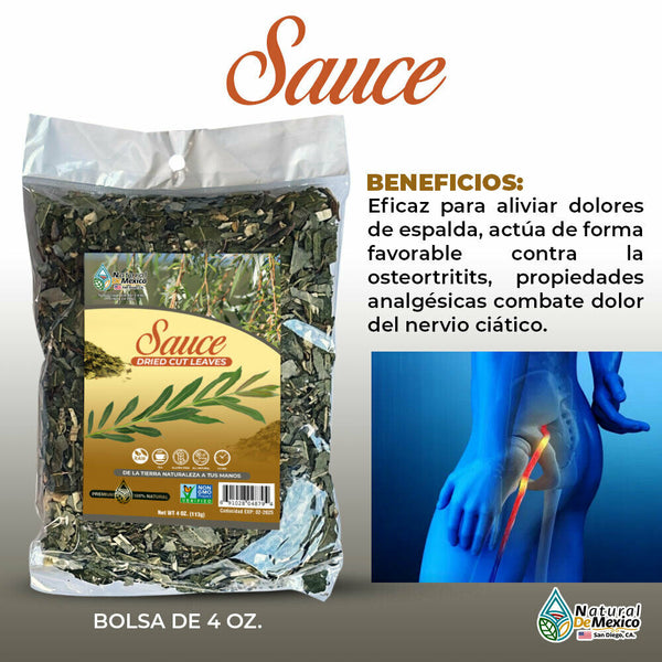 Sauce, Sauce Blanco Herbal Tea 4 oz-113g Dried Cut Leaves Planta Medicinal