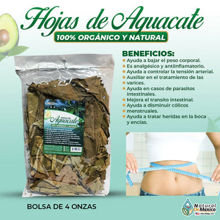 Hojas de Aguacate 4 oz-113g Avocado Leaves Dried Infusion/Tea Natural Slimming