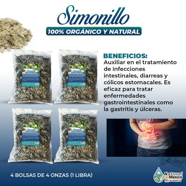 Simonillo simonilla Hierba tea trata la gastritis y ulceras 1 Lb(4 de 4oz)-453g.