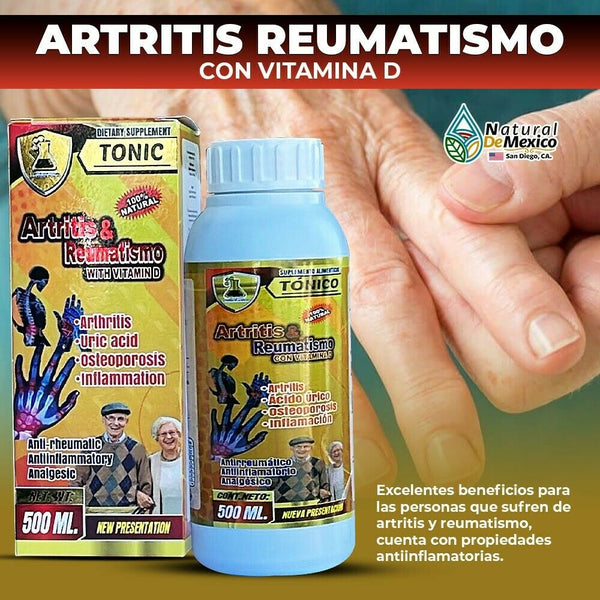 Arthritis and Rheumatism Drinkable 500ml. Uric Acid, Osteoporosis, With Vitamin D