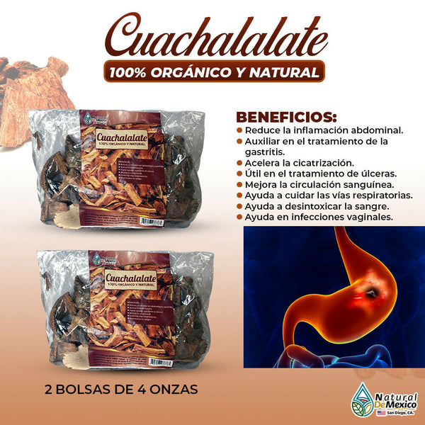 Cuachalalate Mexican Herbal Tea 8 oz-227g (2/4 oz) Stomach Gastric Health