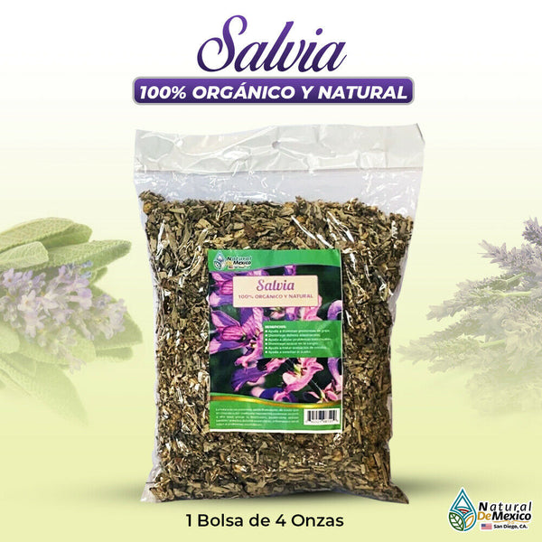 Salvia Sage Leaf hierba tea Salbia para digestion y balance hormonal 4onzas-113g