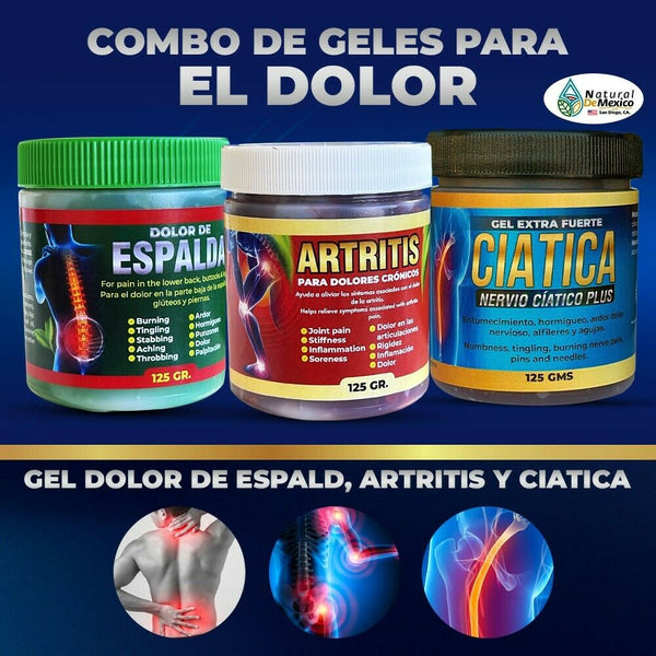 Combo of 3 Gels 125 g. Back Pain, Arthritis and Sciatica, Joint, Muscle Pain