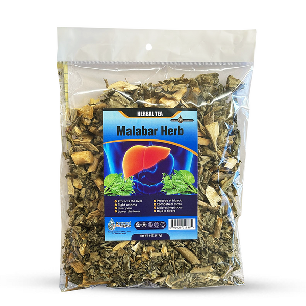 Malabar Herb Tea 4 oz. 113g. Spinach Organic Plant Liver Protection, Baja Fibre