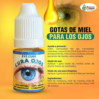Gota Cura Ojos Eye Drops Lubricant, Refresh Drops Carnocidad Natural de México