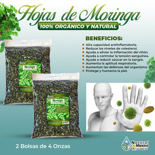 Hojas de Moringa 8oz-227g (2/4oz) Moringa Oleifera Leaf/Leaves, Energy & Immune