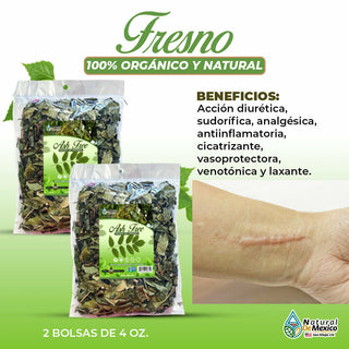 Hoja de Fresno Tea 8 oz-227g 2/4 oz Ash Tree Leaves Cicatrizante Natural Healing