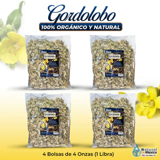 Gordolobo Mullein Leaf Ayuda con problemas respiratorios 1 Lb (4 de 4 oz)-453g.