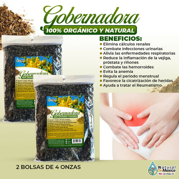 Gobernadora Herbal MexicanTea 8 oz- 227g (2-4 oz) Chaparral Leaf Vejiga Support