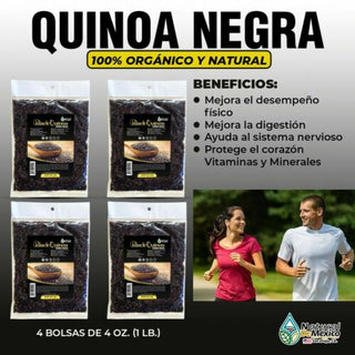 Quinoa Negra Te Herbal 1 lb. 453 gr. para Veganos Aumenta tu energía, Minerales