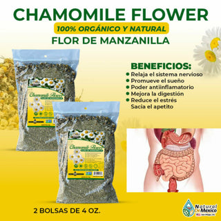Flor de Manzanilla Herb Tea 8 oz/227 gr. (2/4oz)Chamomile Flowers Chamomile Tea