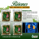 Riñones Te 1 Lb-453gr.(4 de 4 oz.) Rompe Calculos, Piedras, Vesicula, Kidneys