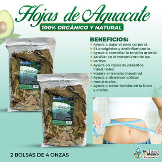 Hojas de Aguacate 8 oz-227g (2/4 oz) Avocado Leaves InfusionTea Natural Slimming