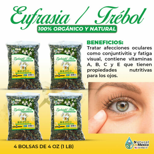 Eufrasia Trebol Herb Tea 1 Lb-453g (4/4 oz) Eyebright Herbal Eye Health Support