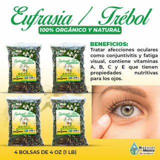 Eufrasia Trebol Herb Tea 1 Lb-453g (4/4 oz) Eyebright Herbal Eye Health Support