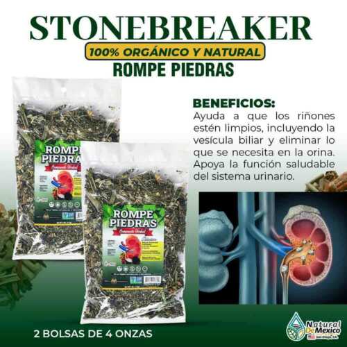 Rompe Piedras Herbal Tea 8 oz. 227gr. (2/2) Stonebreaker Piedras Vejiga Vesicula