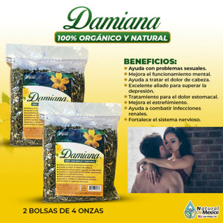 Damiana Leaf Turnera Diffusa 8 oz-227g. (2/4oz) Aphrodisiac Excitante Sexual