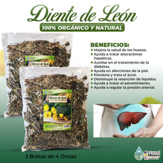Diente de Leon Herbal/Tea 8 oz- 227g (2/4 oz) Dandelion Leaf, Detox Kidney Tea