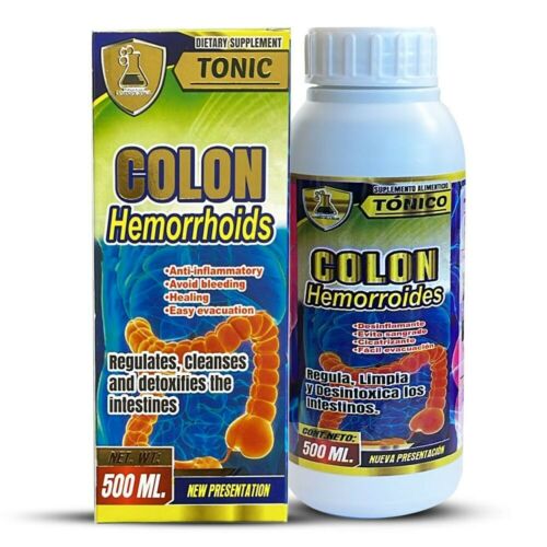 Colon Hemorrhoids Drinkable 500ml. Colon Detox, Irritable, Cleansing, Deflamant
