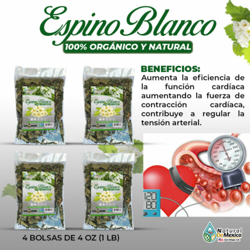 Espino Blanco Herbal Tea 1 Lb-453g (4/4 oz) Organic Hawthorn Berry Mexican Herb
