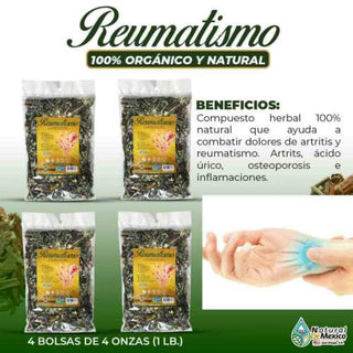 Compuesto Herbal Reumatismo 1 lb. 453gr. (4/4) Rheumatism Herbal Tea Inflamacion
