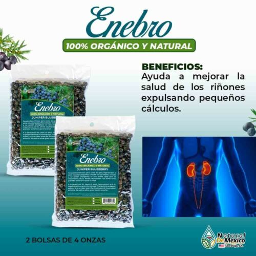 Enebro Hierba/Tea 8 oz-227g.(2/4oz) Juniper Herbal Berries, Urinary Tract Health