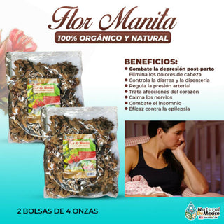 Flor de Manita 8 oz-227g(2-4oz) Manite Devils Hand Flower Herbal Mexican Tea