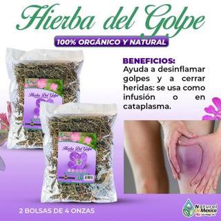 Hierba del Golpe Ayuda a desinflamar golpes, cerrar heridas 8 oz (2 de 4 oz)227g