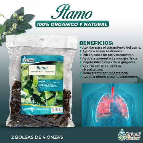 Itamo hierba tea natural ayuda a tratar el asma, resfriados y la tos 4 oz-113g.