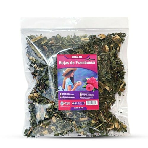 Hojas de Frambuesa, Raspberry leaf Tea Fertilidad de la Mujer 8 oz(2 de 4oz)227g
