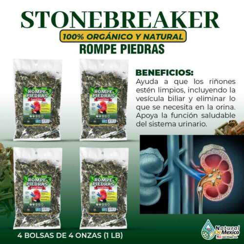 Rompe Piedras Herbal Tea 1 lb. 453gr. (4/4) Stonebreaker Piedras Vejiga Vesicula