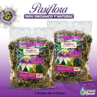 Pasiflora Passion Flower herbal tea evita y ataca insomnio 8 oz(2 de 4 oz)-227g.
