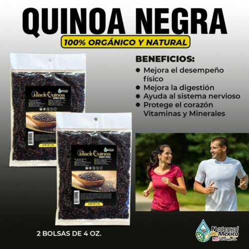 Quinoa Negra Te Herbal 8 oz 227 gr. para Veganos Aumenta tu energía, Minerales