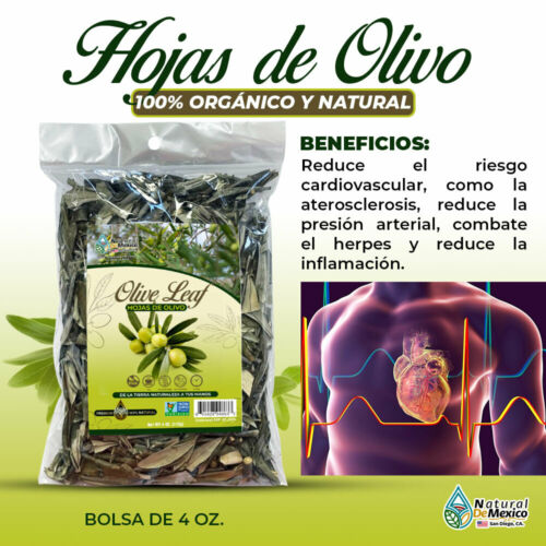 Hojas de Olivo Herbal Tea 4 oz-113g. Leaves Olive Leaf, Heart Health Support