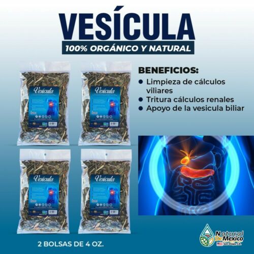 Vesicula Compuesto Herbal 1 lb. 453gr. (4/4 oz.) Calculos Renales, Vesicula