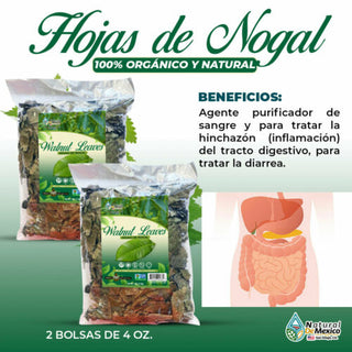 Hojas de Nogal Tea 8 oz-227g (2/4oz) Walnut Leaves Herbal Tea Digestive Health
