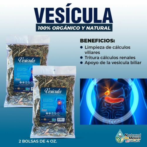 Vesicula Compuesto Herbal 8 oz. 226 gr. (2/4 oz.) Calculos Renales, Vesicula