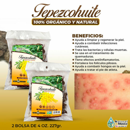 Tepezcohuite Herb 8 oz. 227gr. (2/4 oz)Corteza Te Natural Organico, Skin Support