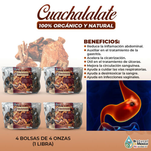 Cuachalalate Mexican Herbal Tea 1 Lb- 453g. (4/4 oz) Stomach Gastric Health