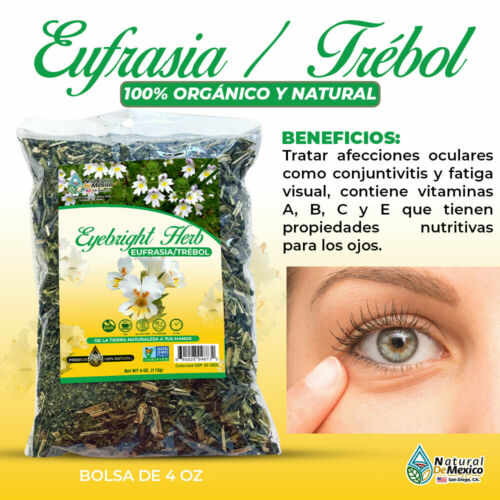 Eufrasia Trebol Herb Tea 4 oz-113g. Eyebright Herbal Tea, Eye Health Support