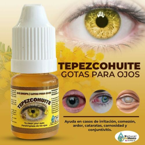 Gotas de Tepezcohuite Eye Drops para limpiar y cuidar tus ojos Natural de México