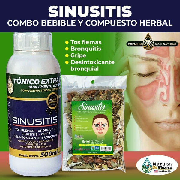Sinusitis Herb Tea 4 oz-113g Sinus Bebible 500 ml. Congestion & Pain Relief